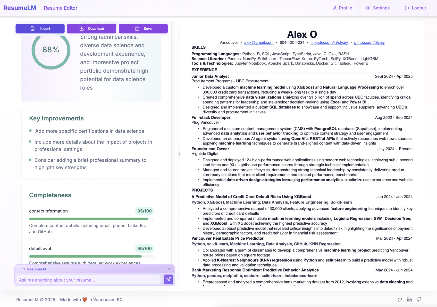 Resume Performance Scoring